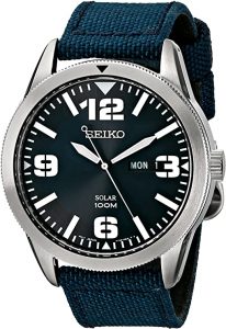 Seiko Men's Sports Solar-Powered Stainless Steel Watch (SNE329)