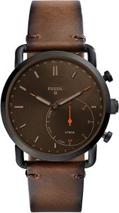 Hybrid Smartwatch Commuter Dark Brown Leather FTW1149