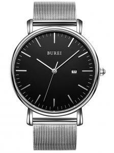 BUREI Men's Fashion Minimalist Wrist Watch, Thin Watches