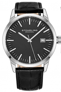 Stuhrling Original Men’s Minimalist Swiss Quartz Stainless Steel Dress Wrist-Watch