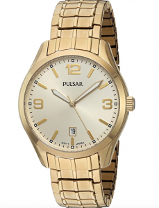 Pulsar Traditional PS9488 Gold Dress Watch, Pulsar Watches