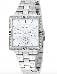 Pulsar PYR047 Square Dial Ladies’ Watch, Pulsar Watches