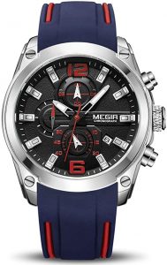 MEGIR Men's Sports Analogue Chronograph Luminous Quartz Wrist Watch